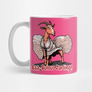 Goat Elegance – The Iconic Fluttering Dress Illustration Mug